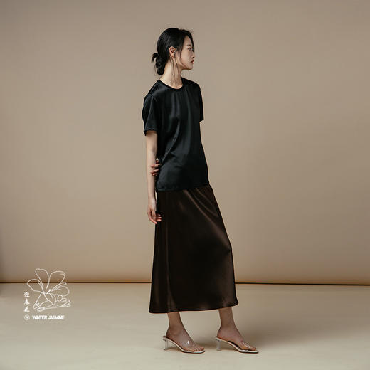 桑罗&迎春花女装真丝T恤衫 商品图4