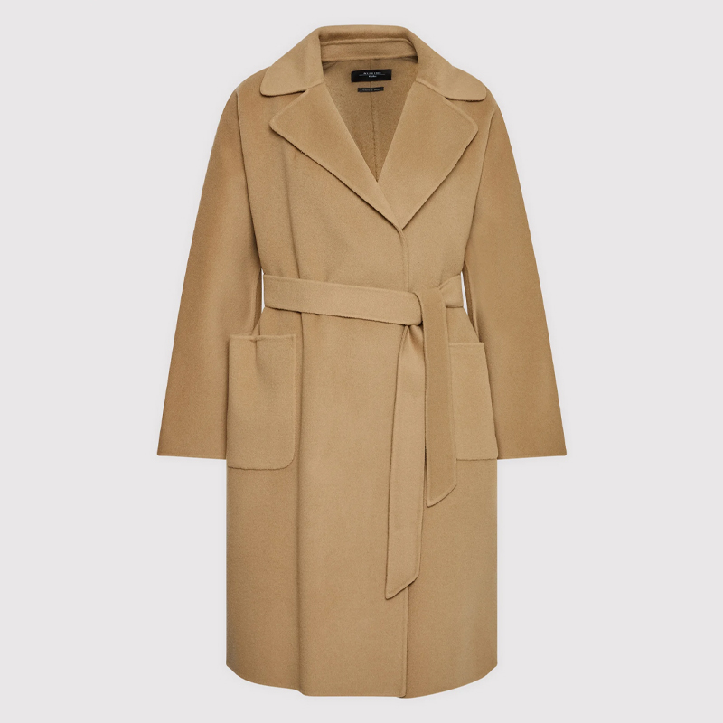 MAXMARA 女士羊毛束腰风衣 驼色 ROVO 50160329 016