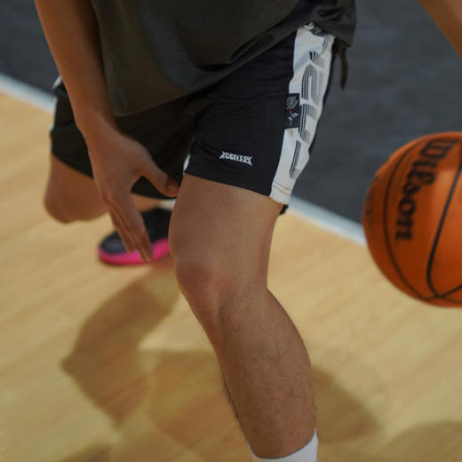 LUSHISI运动短裤男速干排汗透气训练美式篮球双侧字母球裤[幻影] 商品图0