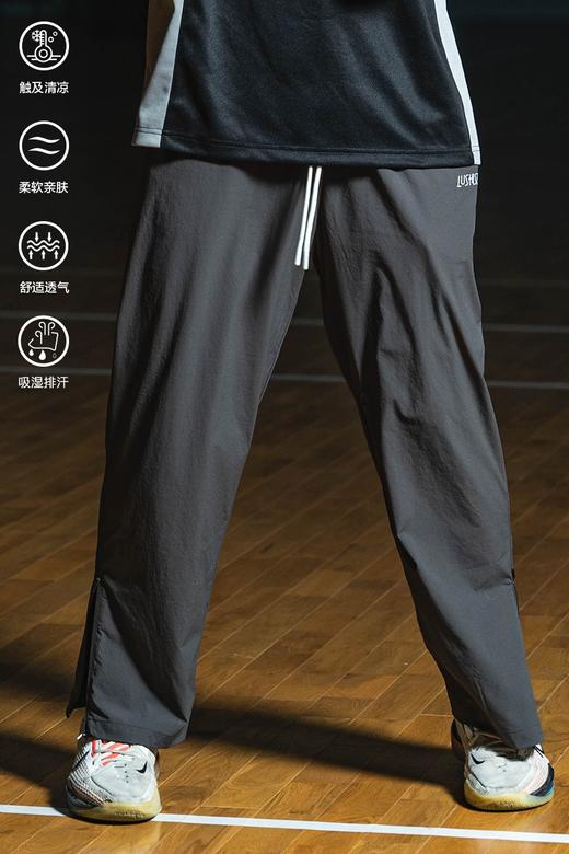 LUSHISI[暗夜]拉链直筒速干透气排汗跑步篮球运动街头潮流长裤男 商品图5