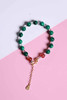 YKQS0005°孔雀石+银镀尾链“福”葫芦手串 商品缩略图0