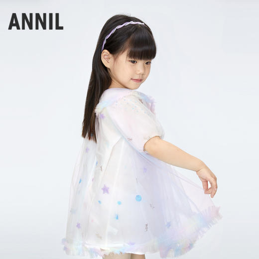 女童炫彩网纱礼裙公主裙裙子新款安奈儿童装实体店同款XG423838 商品图0