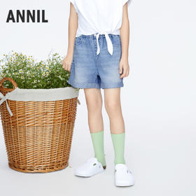 女童全棉牛仔短裤新款安奈儿童装实体店同款AG426652