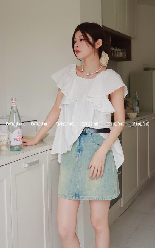 【门店同款】ENJOY夏季复古水洗牛仔短裙 157501292 商品图2