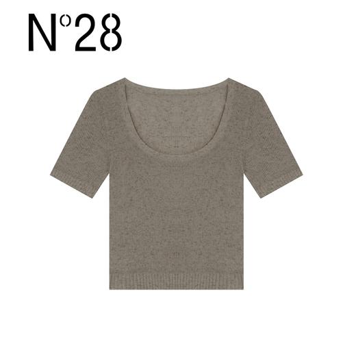 N°28【圆领针织】夏款设计师短袖针织衫上衣 U领正肩短袖9A22M035 商品图3