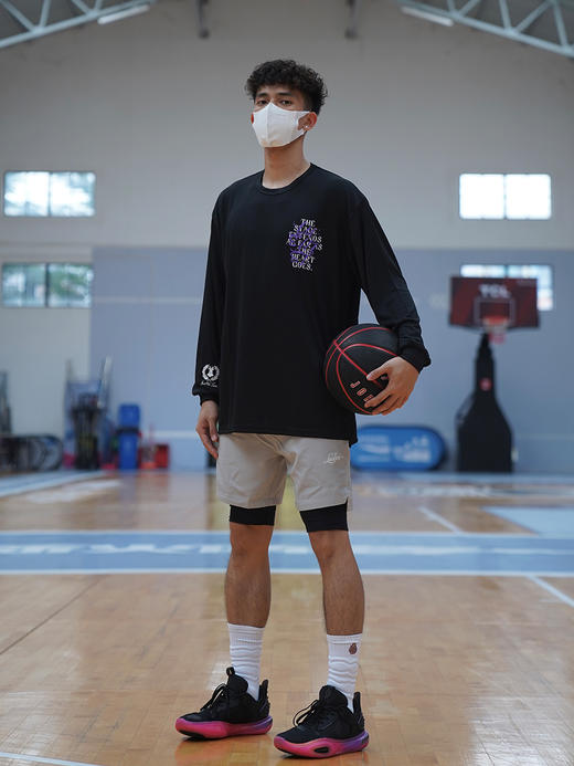 LUSHISI[信仰]美式运动长袖投篮服男圆领t恤篮球训练服宽松跑步服 商品图3