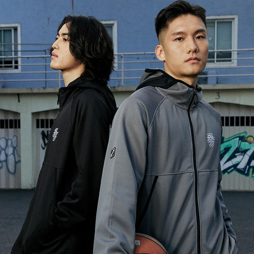 LUSHISI美式拉链运动夹克连帽外套冲锋衣长袖户外登山休闲男女款 商品图0