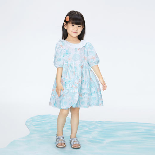 女童海洋风印花连衣裙裙裙子夏季新款安奈儿童装实体店同款XG423726 商品图3