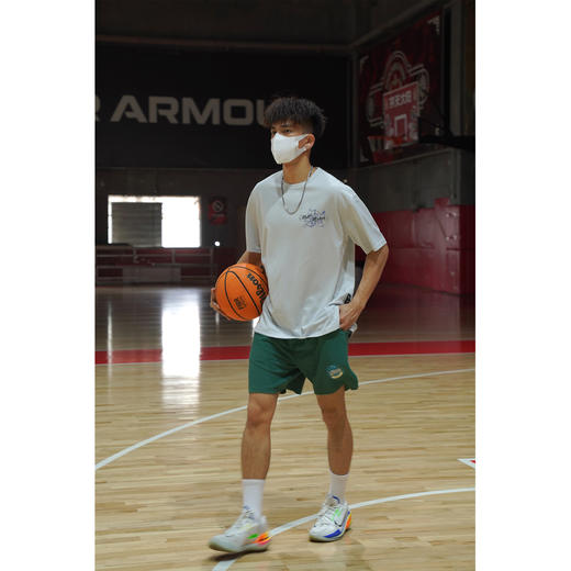 LUSHISI美式休闲宽松运动华夫格短裤男夏季篮球休闲四分裤[丛林] 商品图2