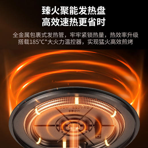 九阳（Joyoung）电饼铛 多功能家用 双面加热悬浮烤盘 下烤盘一键拆洗 大直径防刮烙饼机煎烤机 JK32-GK360 商品图6