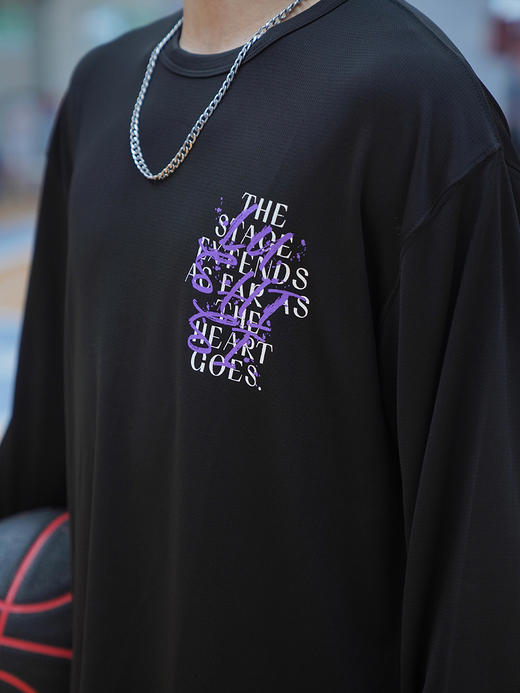 LUSHISI[信仰]美式运动长袖投篮服男圆领t恤篮球训练服宽松跑步服 商品图1