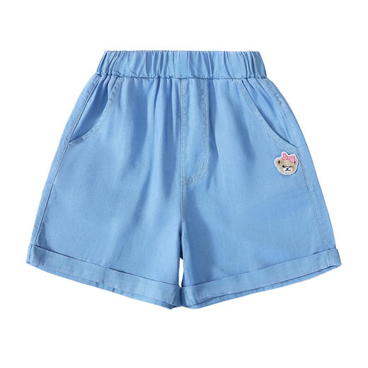 【莱赛尔·天丝】【110-130】【精典泰迪】轻薄牛仔短裤夏季女童牛仔短裤 商品图4