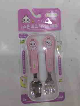 Edison朋友不锈钢叉勺套装小兔子（幼童款）