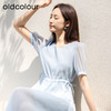 oldcolour夏季新款法式连衣裙女中长款抽绳收腰仙女裙P24101281 商品缩略图0
