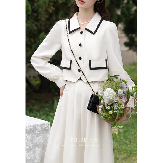 【65折秒杀】鹿向南原创《巴黎夜未晚》短外套&法式半身裙 L335202+L335202BQ 商品图2