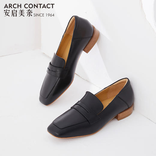 安启美奈平底方头单鞋，包脚不磨脚，减轻双脚负担 商品图3