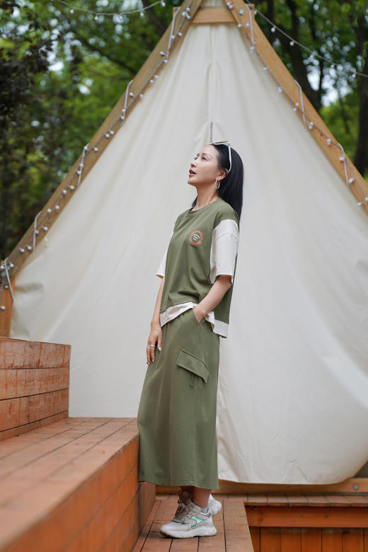 柚丁	工装休闲半身裙9L21Q29266 商品图1