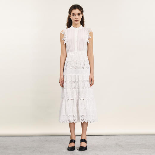 谜底高级感连衣裙无袖女2024年夏季新品法式风浪漫长裙242GL0682 商品图0