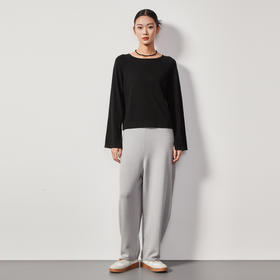 东黎 •  丝绒款女士春夏休闲时尚宽松休闲羊绒裤  4232