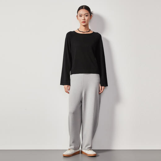 东黎 •  丝绒款女士春夏休闲时尚宽松休闲羊绒裤  4232 商品图0