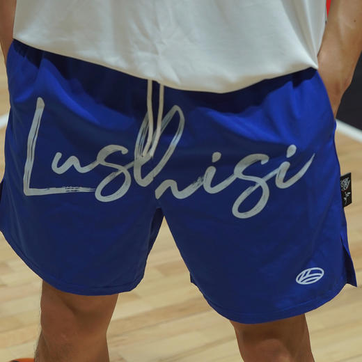 LUSHISI篮球运动短裤男宽松休闲四五分裤不过膝健身跑步裤[海浪] 商品图3
