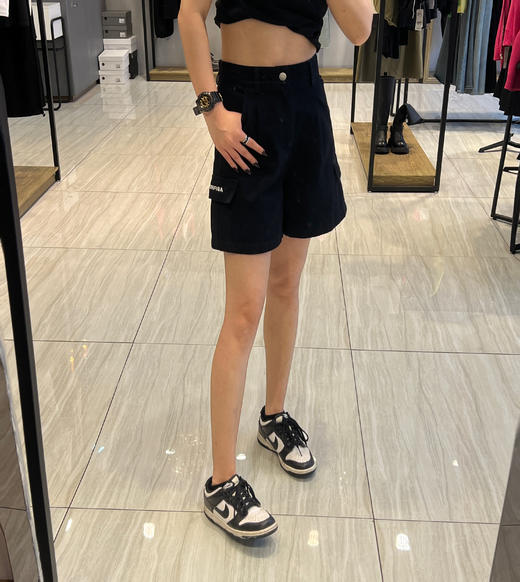 14GD后腰橡筋双侧口袋时尚短裤40325（黑） 夏季 407202032105 商品图1