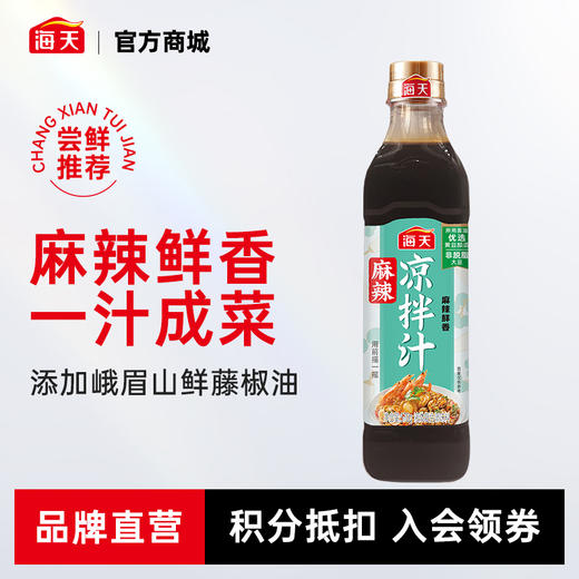 必选推荐-海天麻辣凉拌汁570g鲜藤椒萃取海天酸爽凉拌汁570g添加芝麻油油香浓郁 商品图1