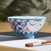 12cm饭碗 市松猫 蓝 商品缩略图0