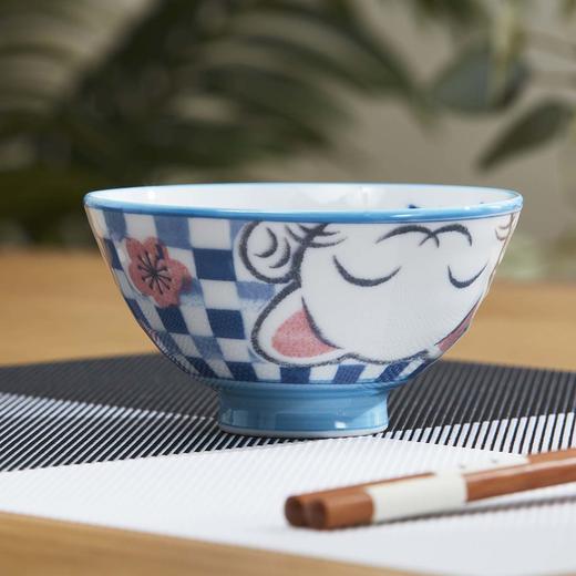 12cm饭碗 市松猫 蓝 商品图0