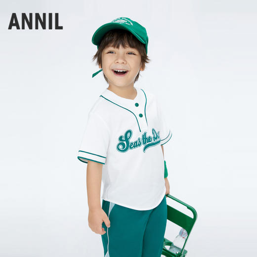 男童微宽松凉感T恤新款安奈儿童装实体店同款XB421687 商品图2