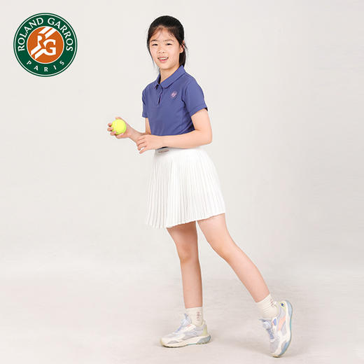 罗兰加洛斯女童网球运动polo衫儿童夏季防晒排汗速干休闲短袖T恤 商品图3