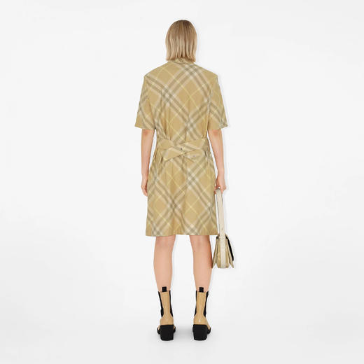 BURBERRY 巴宝莉 女士格纹棉质衬衫式短袖连衣裙 格子 8083547 B8686 商品图3