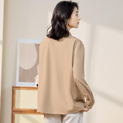 【简约大方】罗蒙女士长袖衬衫商务休闲百搭日常开衫可外穿上衣女 商品图2