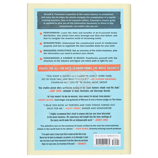 预售 【中商原版】音乐行业您需了解的一切 英文原版 All You Need to Know about the Music Business Donald S Passman 文化 商品图1