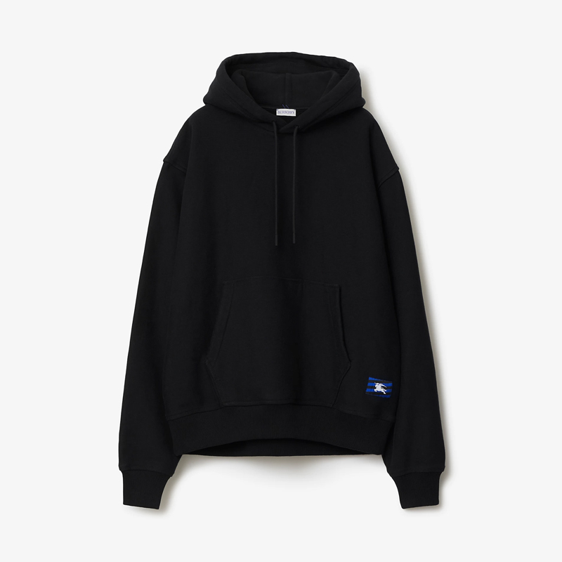 BURBERRY 巴宝莉 男士马术骑士徽标棉质连帽卫衣 黑色 8081996 A1189