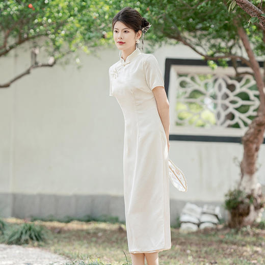 新中式奥黛旗袍小个子气质少女改良国风连衣裙KK2515 商品图2