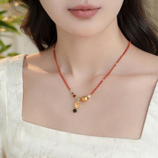 优选丨MS Lemuguet （铃兰珠宝）新中式樱桃南红玛瑙系列首饰 带证书礼盒 买2件送丝巾！ 商品图11