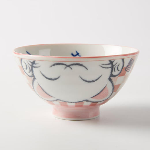 12cm饭碗 市松猫 红 商品图4