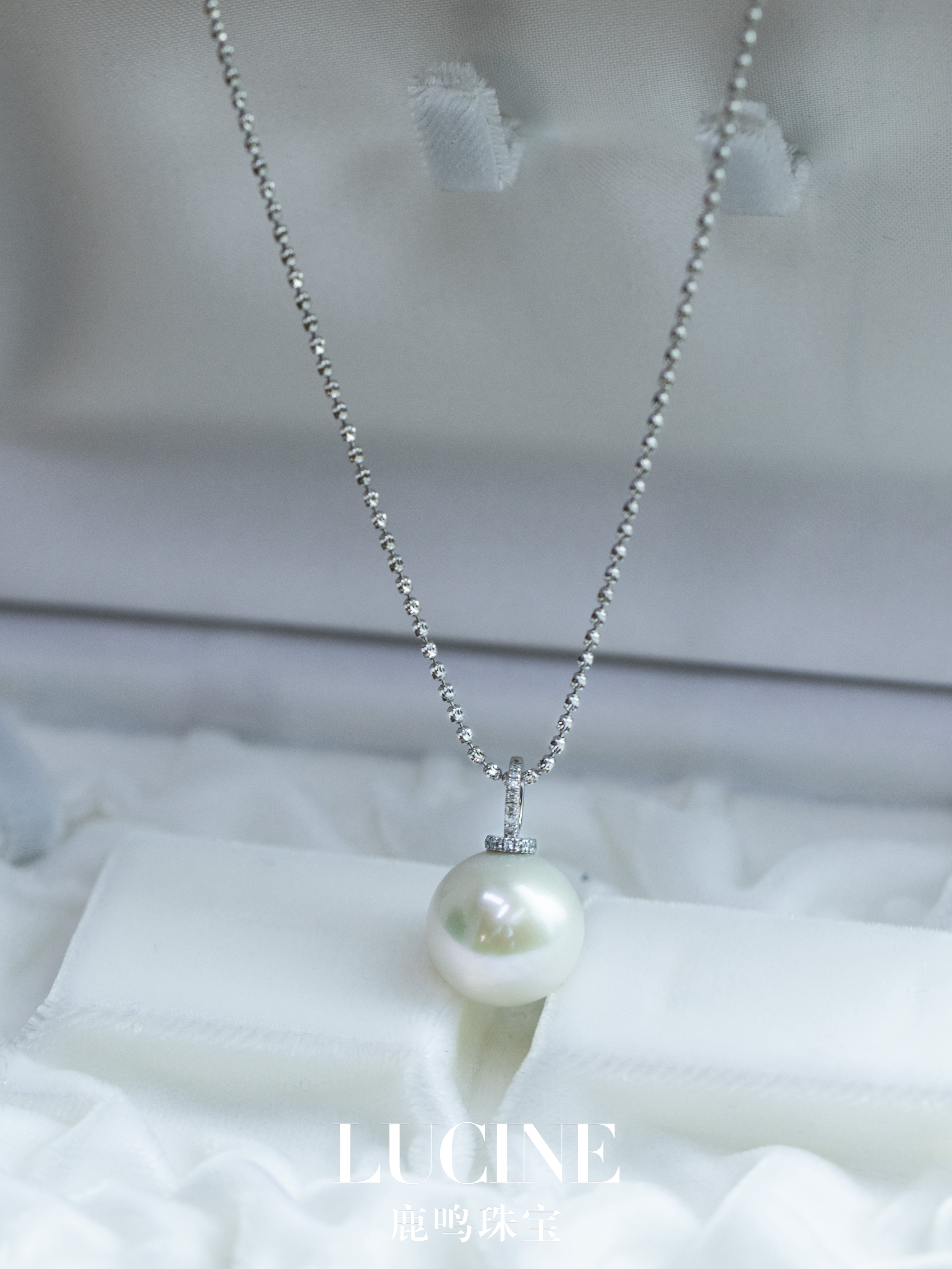 鹿鸣精品珠宝｜淡水珍珠套装 15mm+