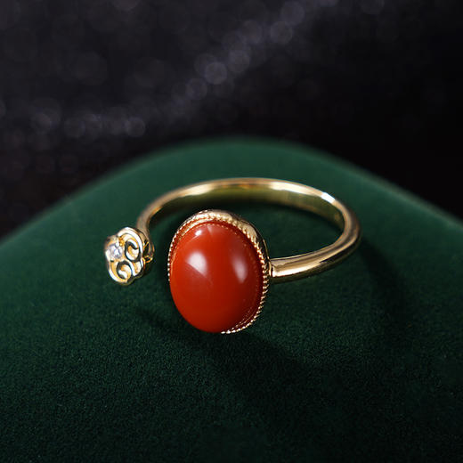 子佩集S925银【细雨晴】戒指【AS00215-1】纯银时尚南红2404 商品图0