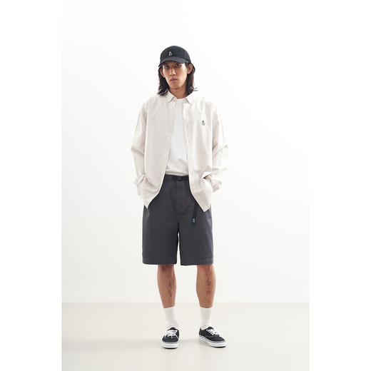 吃茶去chichaqu2024卡扣腰带短裤宽松休闲复古春夏男女百搭 商品图3