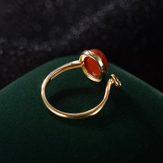 子佩集S925银【细雨晴】戒指【AS00215-1】纯银时尚南红2404 商品图1