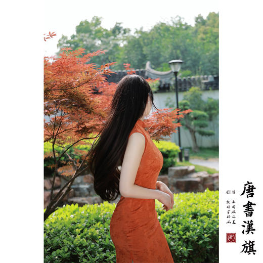 【丹桂】提花花萝缎无袖改良旗袍新中式 商品图4