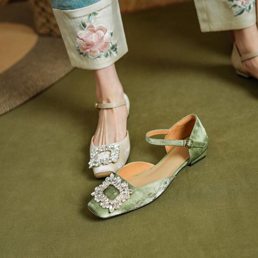 【预售5天】仙女风外穿夏季配裙子，中跟粗跟中空单鞋PS&PS1810 商品图0