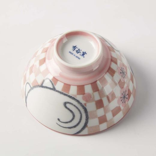 12cm饭碗 市松猫 红 商品图6
