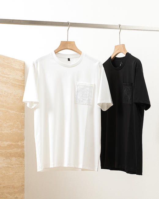 爱马仕同款夏季男士高端匹马棉短袖T恤 商品图0