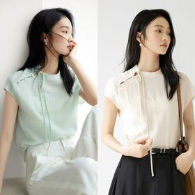 【预售3-5天发货】TRIUUCHU东方zhi美系带棉麻短袖，亚麻宽松长裤 系列