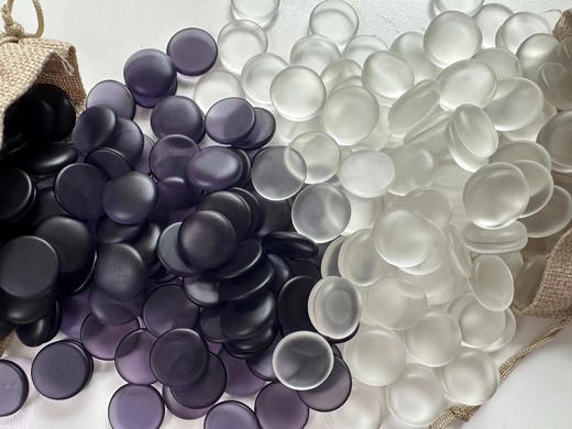 紫罗兰琉璃单面凸围棋子 商品图0