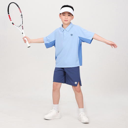 罗兰加洛斯男童短袖POLO衫儿童网球运动T恤夏季凉感速干透气上衣 商品图1