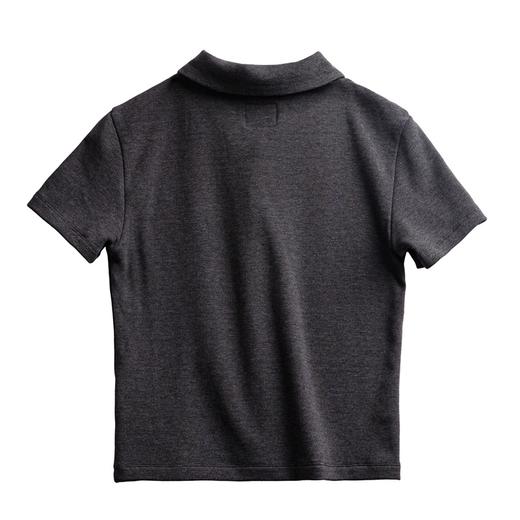 马登复古立领polo短袖修身短款正肩针织开衫辣妹露腰显瘦上衣夏女 商品图8